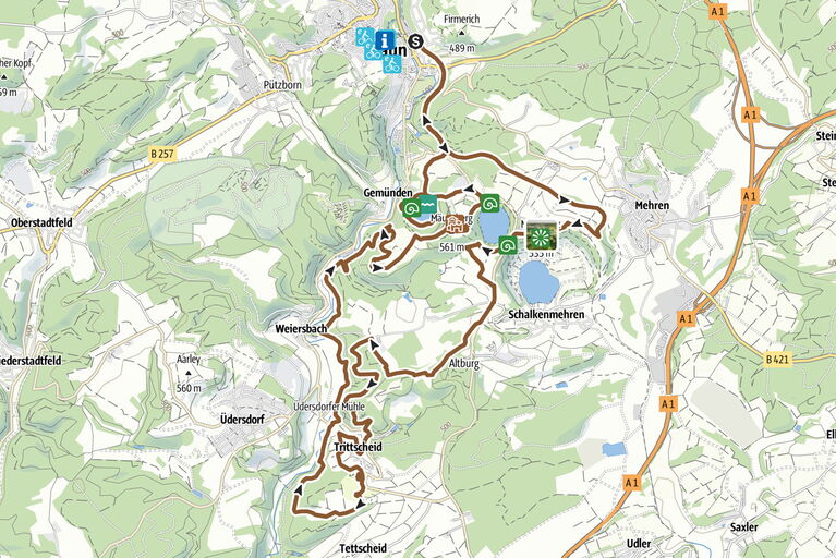 Abbildung der Route der Himmel und Ääd Tour